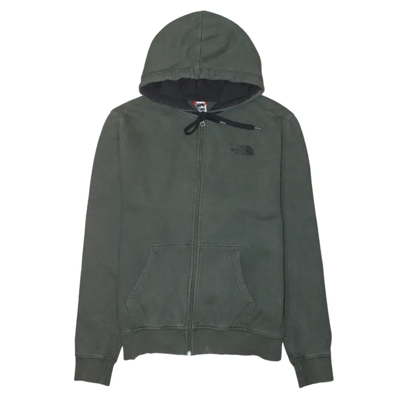 The North Face Dark Green Hoodie Men's Medium Full Zip Embroidered Logo Pockets Sweatshirt sold by Vintage Club