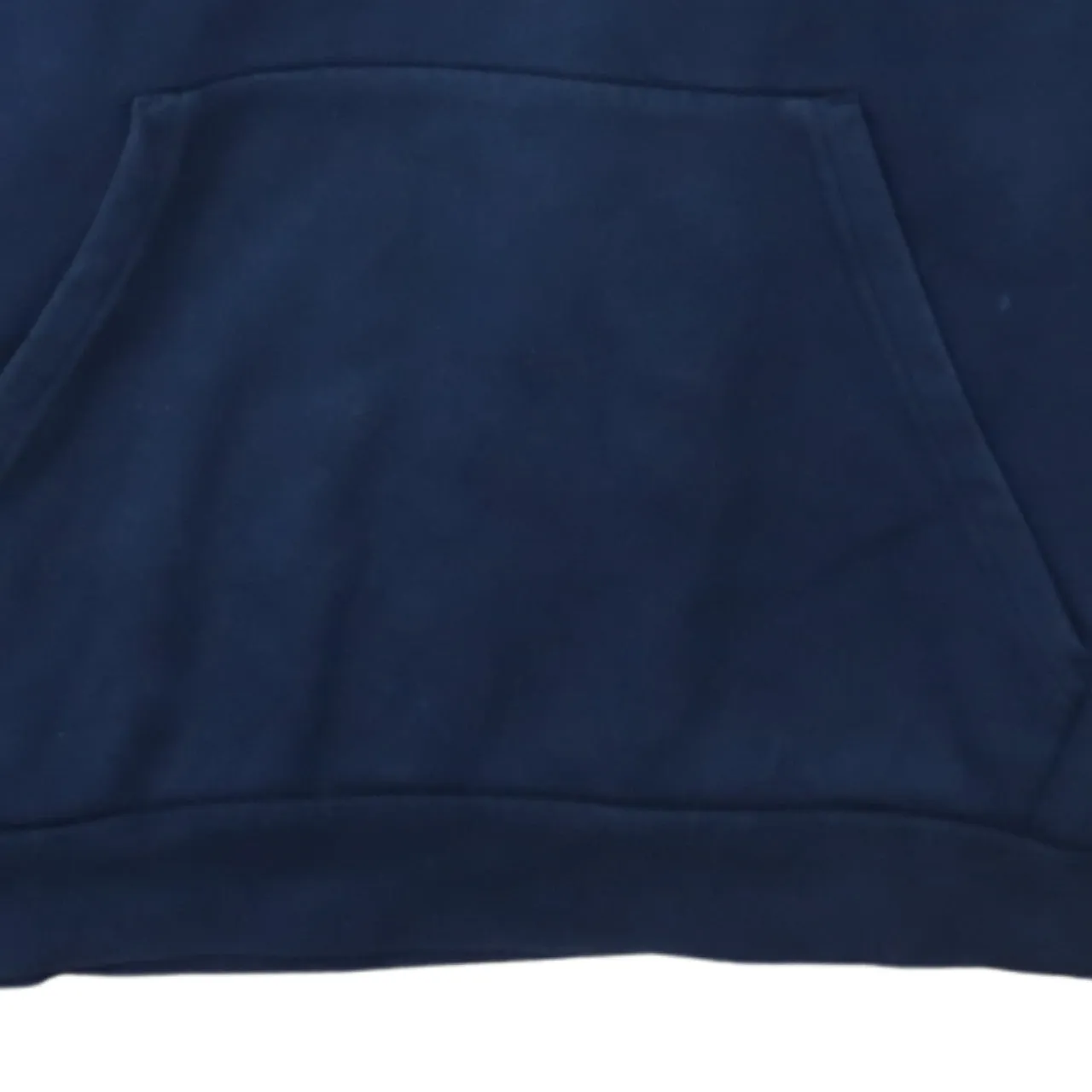 Adidas Navy Blue Hoodie Men's Large Embroidered Logo Three Stripe Sleeves Pullover Sweatshirt sold by Vintage Club product image thumbnail 4