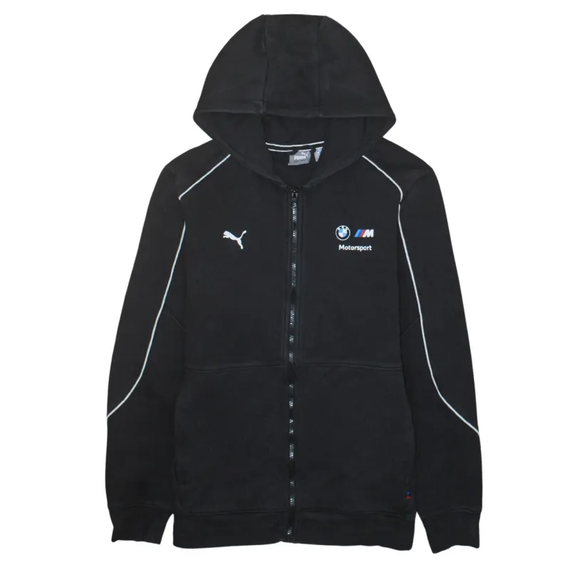 Puma Black Full Zip Hoodie Women’s Large BMW Motorsport Embroidered Logos Fleece Jacket sold by Vintage Club