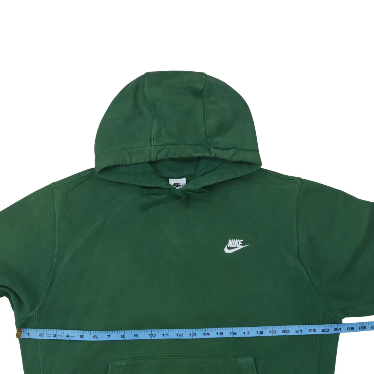 Nike Forest Green Hoodie Men's Large Embroidered Swoosh Logo Front Pocket Pullover Sweatshirt sold by Vintage Club product image thumbnail 5