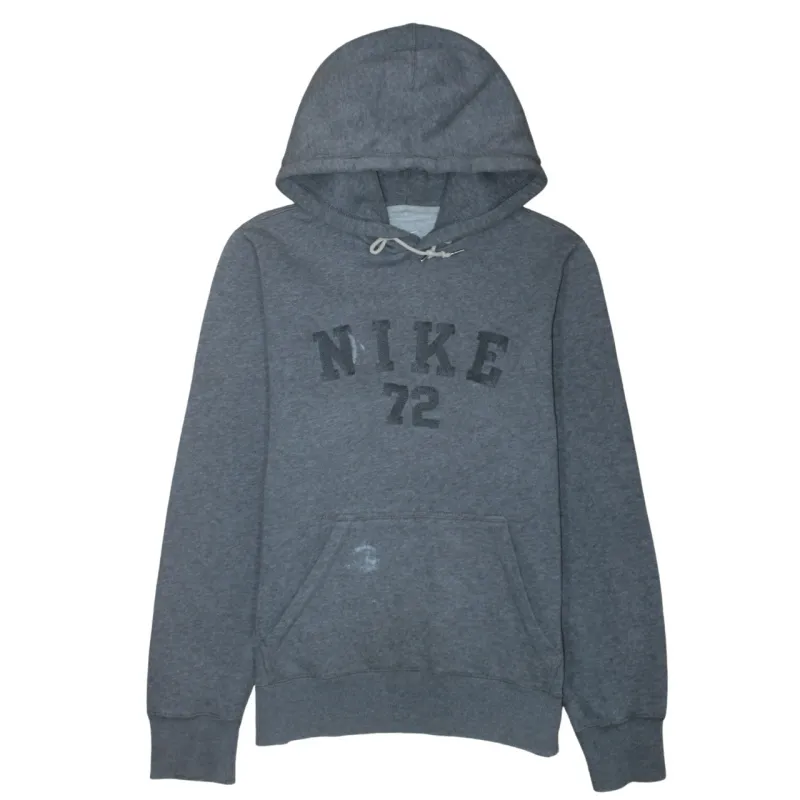 Nike Dark Grey Hoodie Men’s Small Printed Nike 72 Logo Front Pocket Pullover Sweatshirt sold by Vintage Club