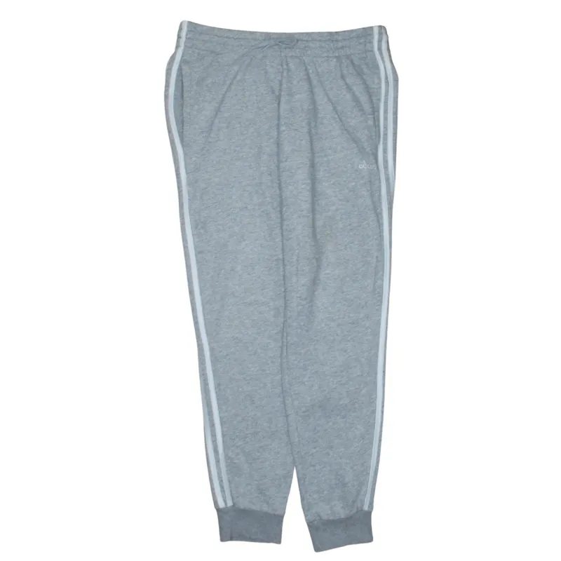 Adidas Light Grey Joggers Women’s Medium Elastic Waist Cuffed Hem Side Stripe Sweatpants sold by Vintage Club