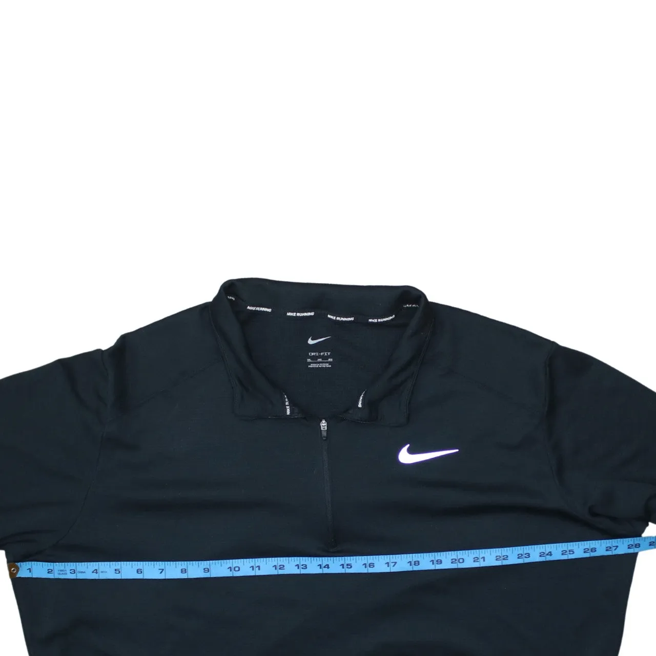 Nike Black Quarter Zip Sweatshirt Women’s 3XL Reflective Swoosh Dri-Fit Running Top Pullover sold by Vintage Club product image thumbnail 5