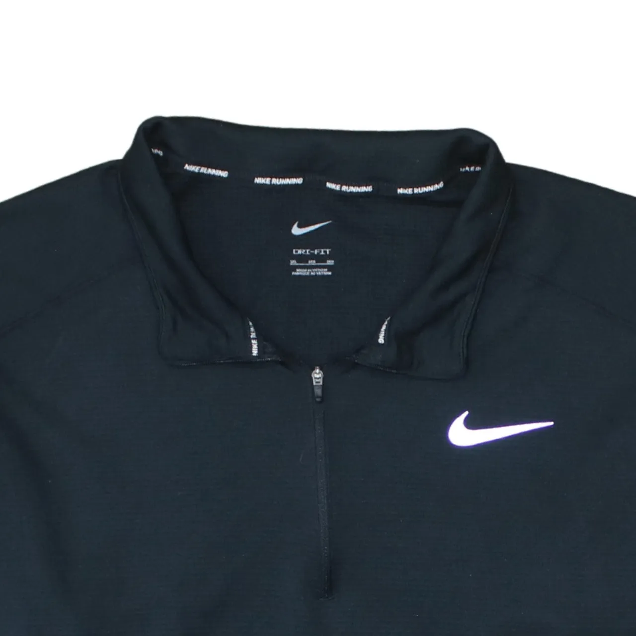 Nike Black Quarter Zip Sweatshirt Women’s 3XL Reflective Swoosh Dri-Fit Running Top Pullover sold by Vintage Club product image thumbnail 3