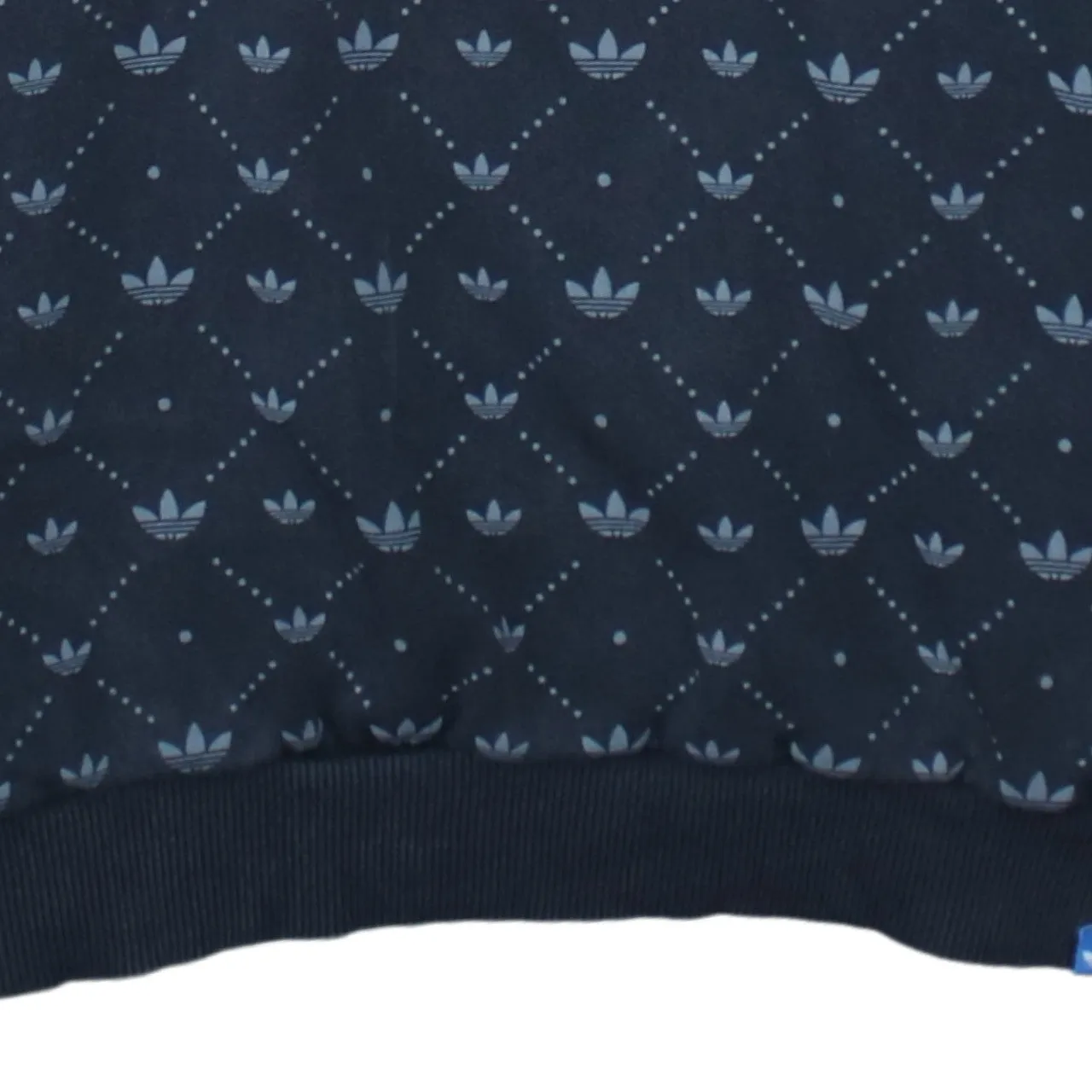 Adidas Black Hoodie Men’s Medium Big Trefoil Printed Logo Patterned Front Sweatshirt sold by Vintage Club product image thumbnail 4