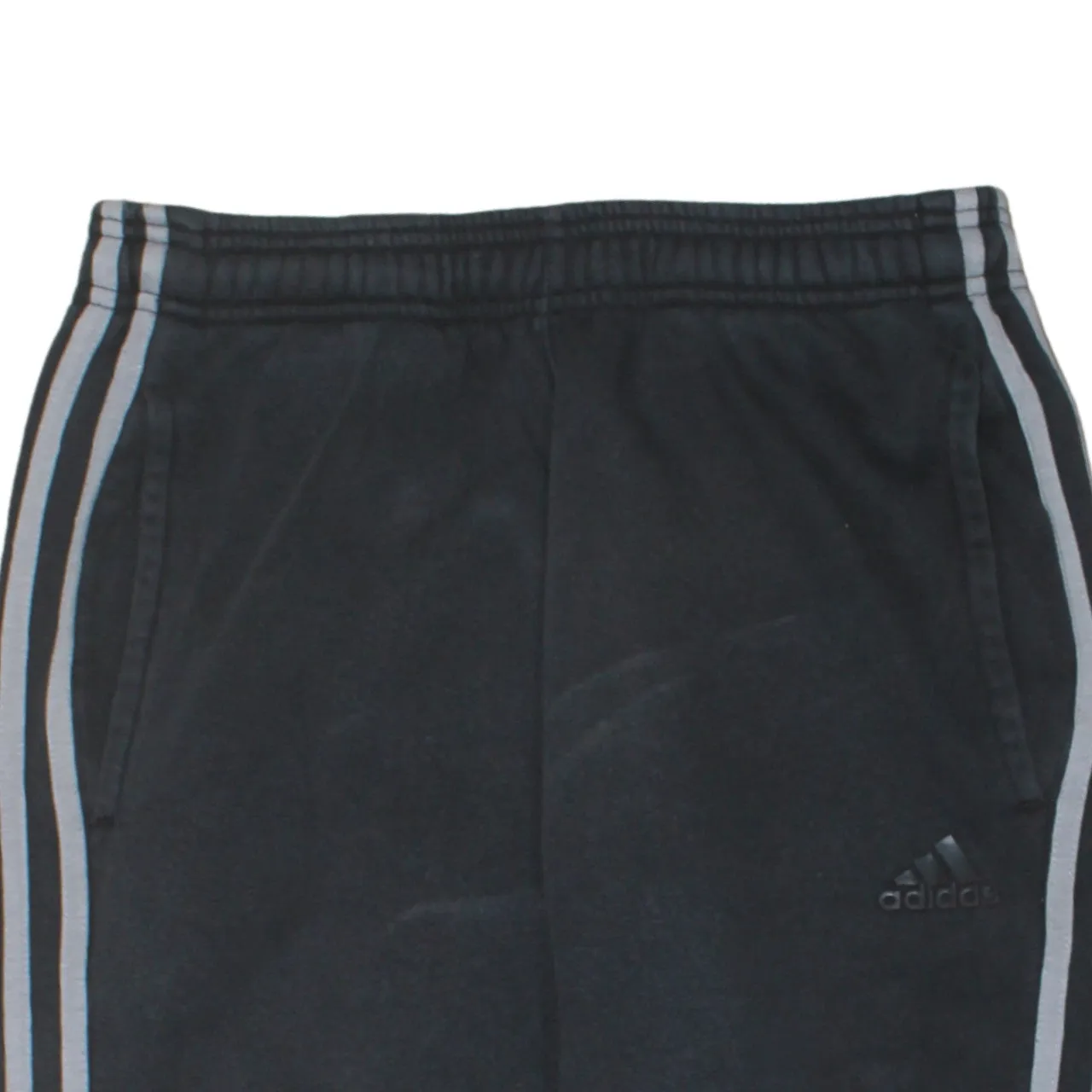 Adidas Black Joggers Men's Small Three Stripe Side Logo Cuffed Sweatpants Track Bottoms sold by Vintage Club product image thumbnail 3