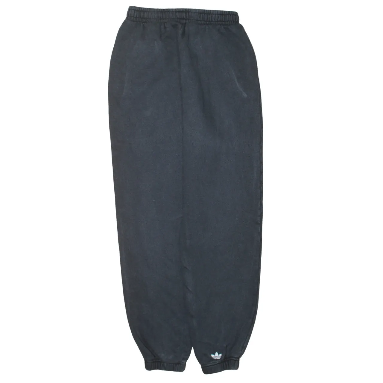 Adidas Black Joggers Women’s Medium Elastic Waist Cuffed Hem Embroidered Trefoil Sweatpants sold by Vintage Club product image thumbnail 2