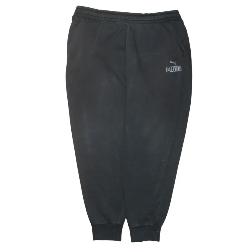 Puma Black Joggers Men’s XXLarge Elastic Waist Cuffed Hem Embroidered Logo Sweatpants made by Puma