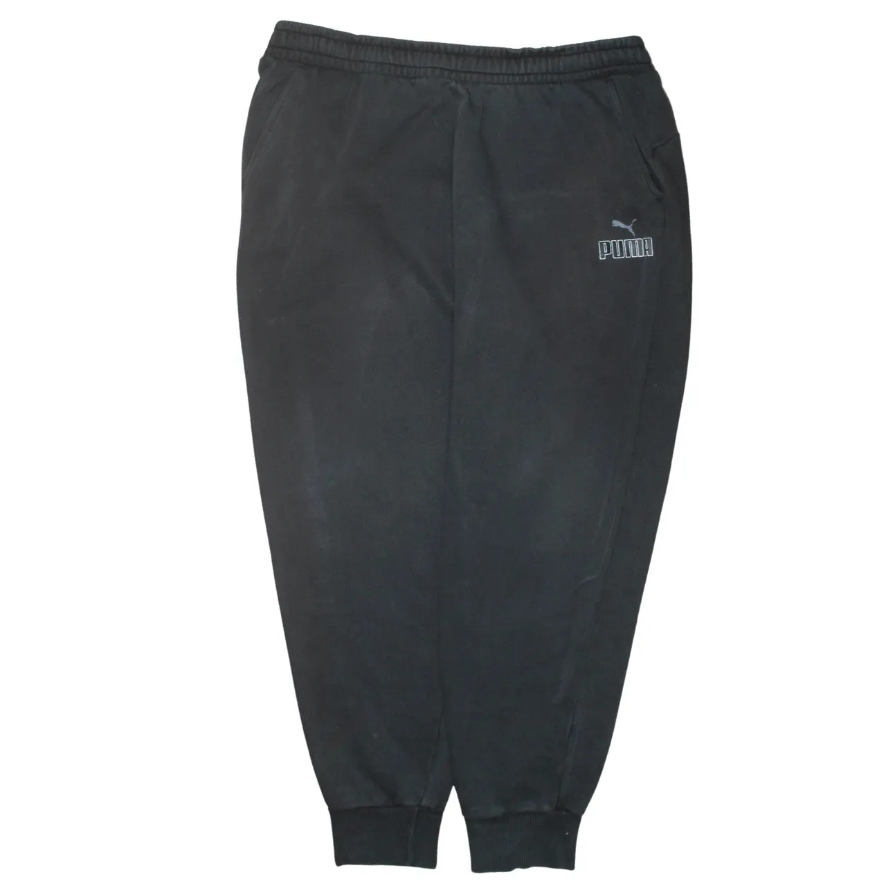 Puma Black Joggers Men’s XXLarge Elastic Waist Cuffed Hem Embroidered Logo Sweatpants sold by Vintage Club