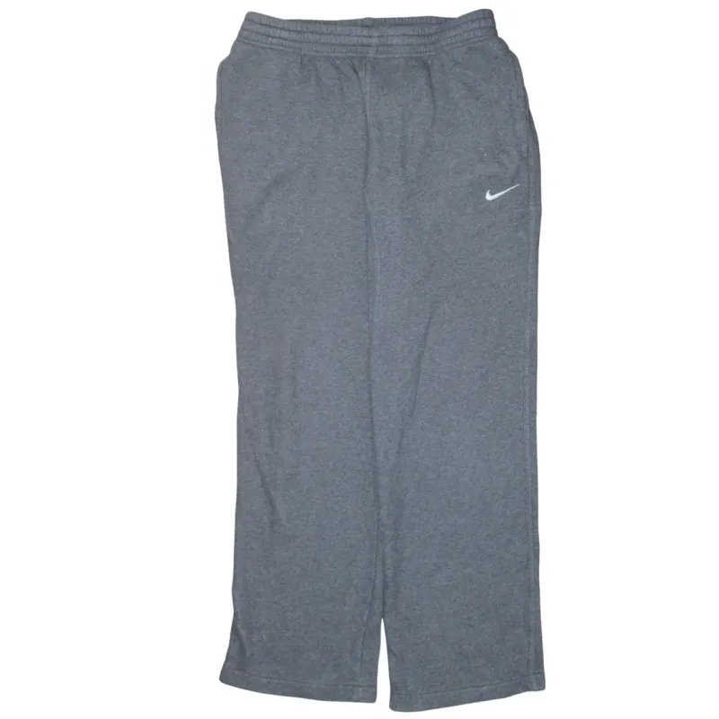 Nike Grey Joggers Men's Medium Embroidered Swoosh Elastic Waist Fleece Sweatpants sold by Vintage Club