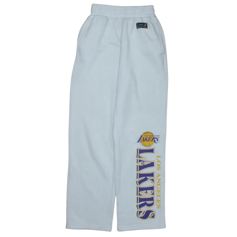 NBA White Los Angeles Lakers Joggers Women’s XXSmall Printed Leg Logo Elastic Waist Sweatpants sold by Vintage Club