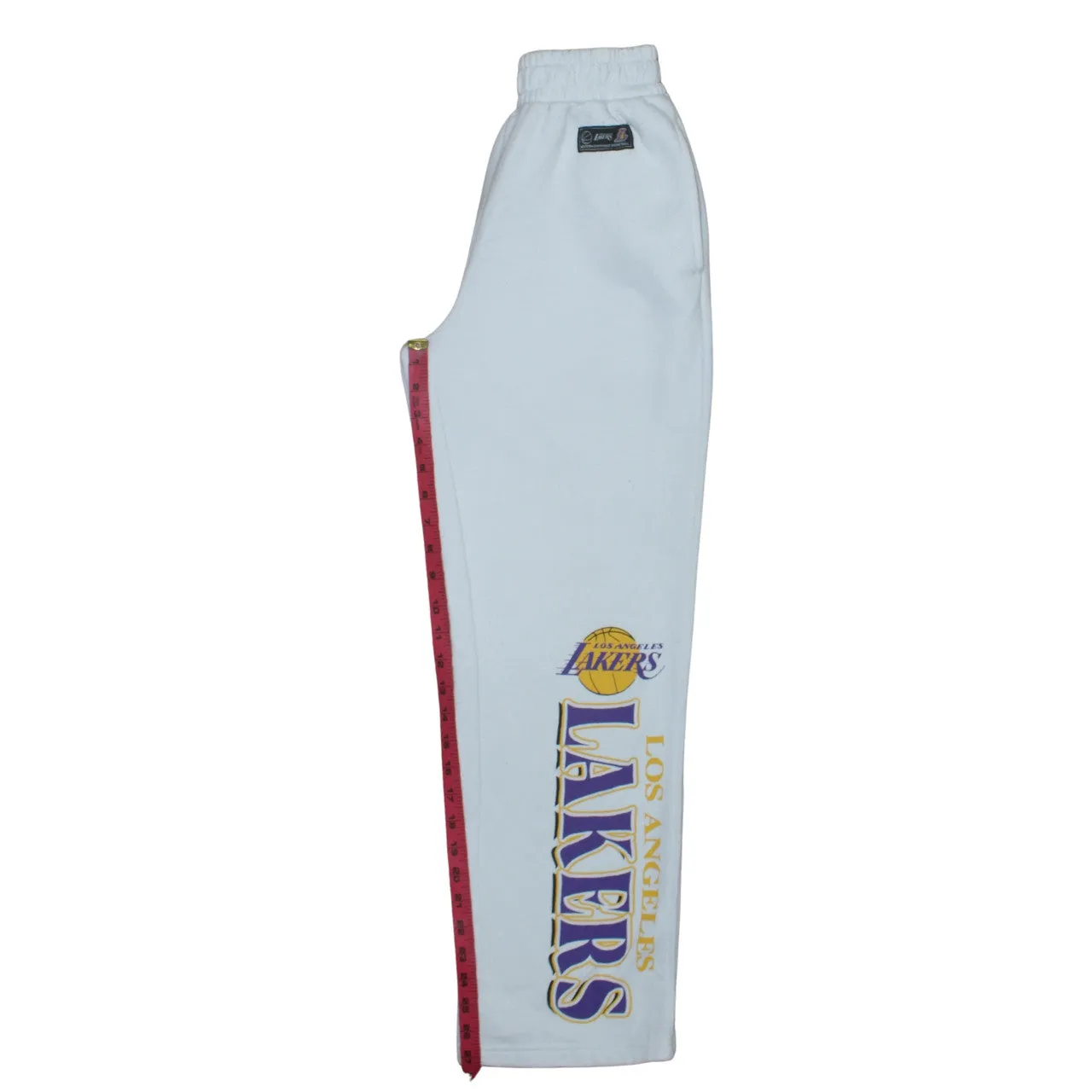 NBA White Los Angeles Lakers Joggers Women’s XXSmall Printed Leg Logo Elastic Waist Sweatpants sold by Vintage Club product image thumbnail 5