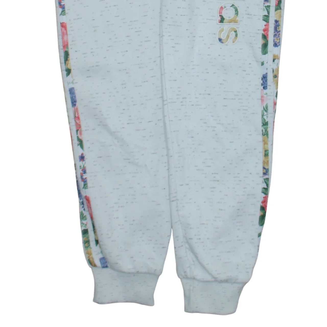 Adidas Light Grey Joggers Men's XXLarge Floral Side Stripe Printed Logo Sweatpants sold by Vintage Club product image thumbnail 4