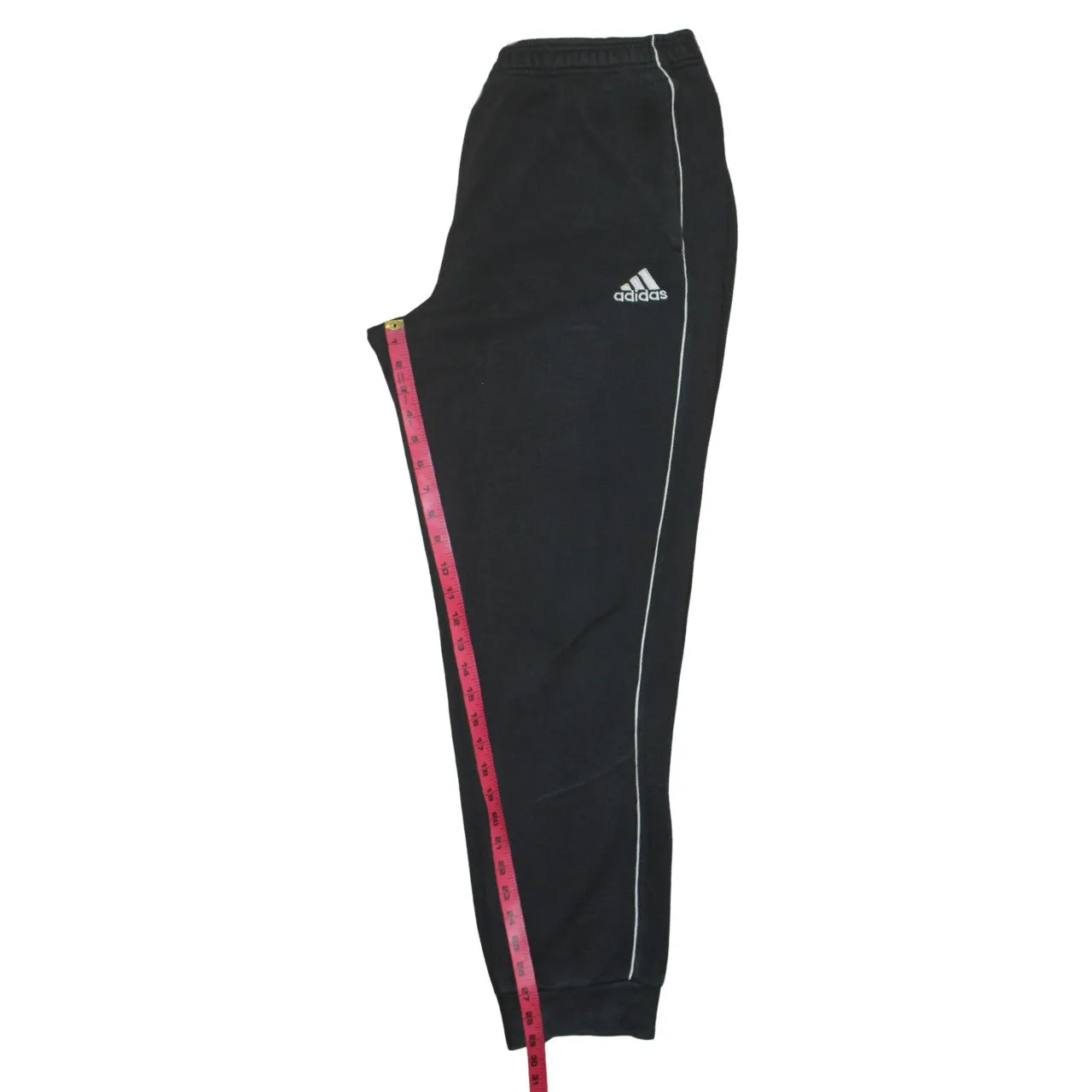 Adidas Black Joggers Men's XLarge Embroidered Logo Contrast Piping Cuffed Sweatpants sold by Vintage Club product image thumbnail 5