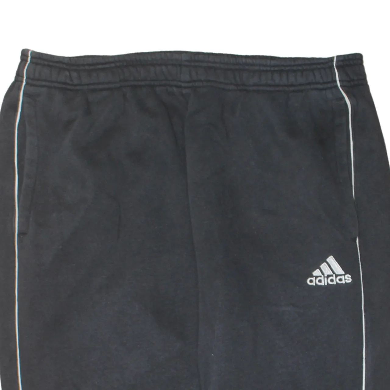 Adidas Black Joggers Men's XLarge Embroidered Logo Contrast Piping Cuffed Sweatpants sold by Vintage Club product image thumbnail 3