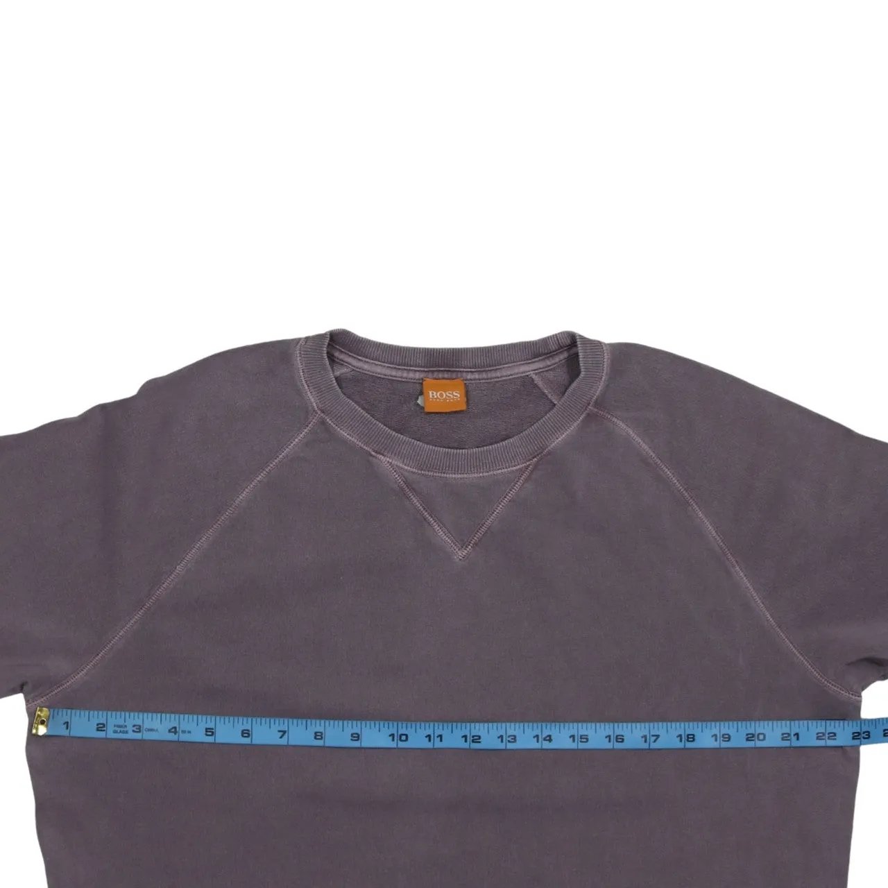 HUGO BOSS Faded Brown Sweatshirt Women’s XXL Raglan Sleeves Minimal Logo Crewneck Pullover sold by Vintage Club product image thumbnail 5