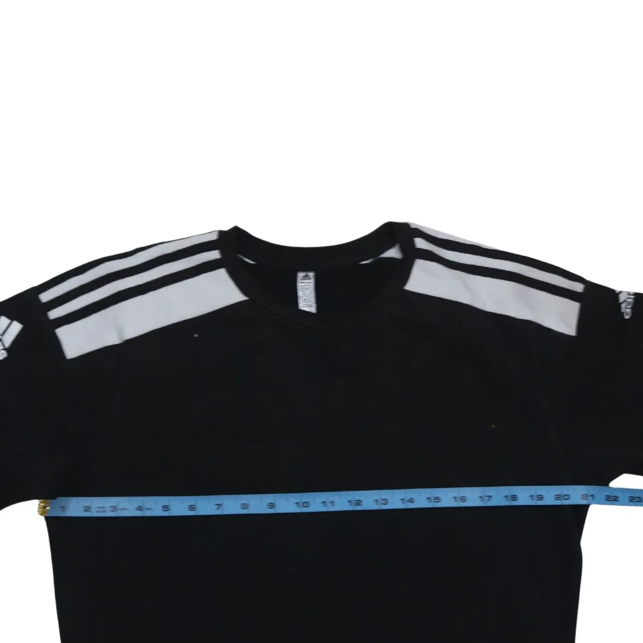 Adidas Black Sweatshirt Men’s Small Embroidered Sleeve Logos Three Stripe Crewneck Pullover sold by Vintage Club product image thumbnail 5