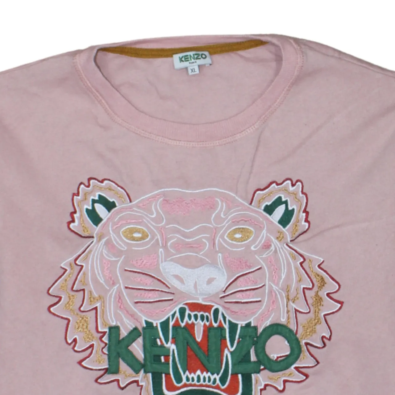Kenzo Pink Tiger Sweatshirt Women's XLarge Embroidered Logo Crewneck Pullover Fleece Top sold by Vintage Club product image thumbnail 3