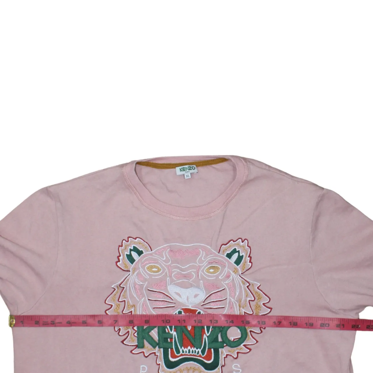 Kenzo Pink Tiger Sweatshirt Women's XLarge Embroidered Logo Crewneck Pullover Fleece Top sold by Vintage Club product image thumbnail 5