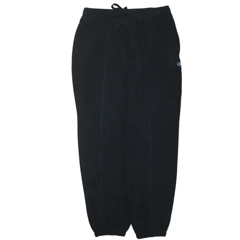 Champion Black Joggers Men’s Medium Embroidered Logo Elastic Waist Cuffed Sweatpants made by Champion