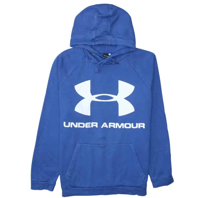 Under Armour Blue Hoodie Women’s XLarge Printed Logo Front Pocket Pullover Sweatshirt made by Under Armour