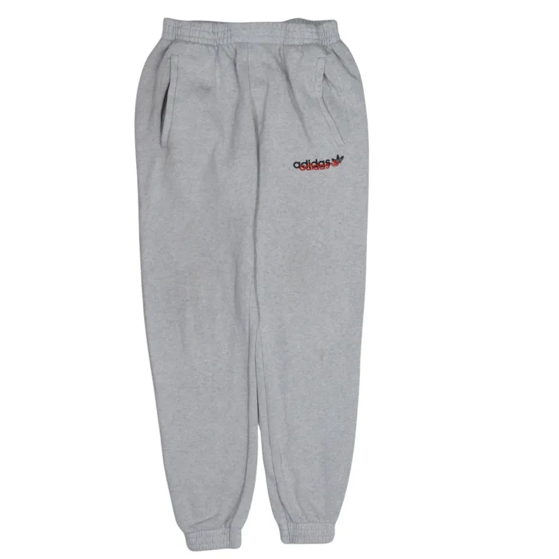 Adidas Grey Joggers Sweatpants Men's Medium Embroidered Trefoil Logo Elasticated Cuffs Loungewear sold by Vintage Club