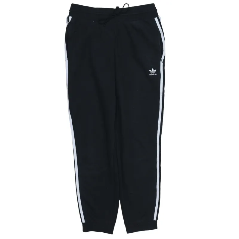Adidas Black Joggers Women’s Medium Embroidered Trefoil Logo Side Stripes Sweatpants sold by Vintage Club