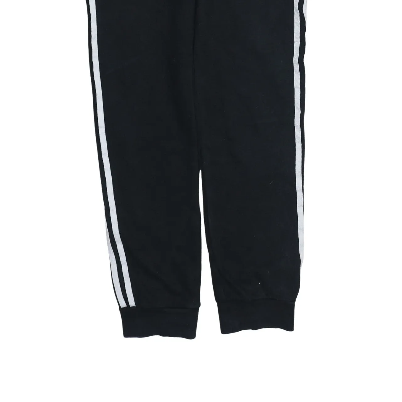 Adidas Black Joggers Women’s XLarge Trefoil Logo White Three Stripe Cuffed Sweatpants sold by Vintage Club product image thumbnail 4