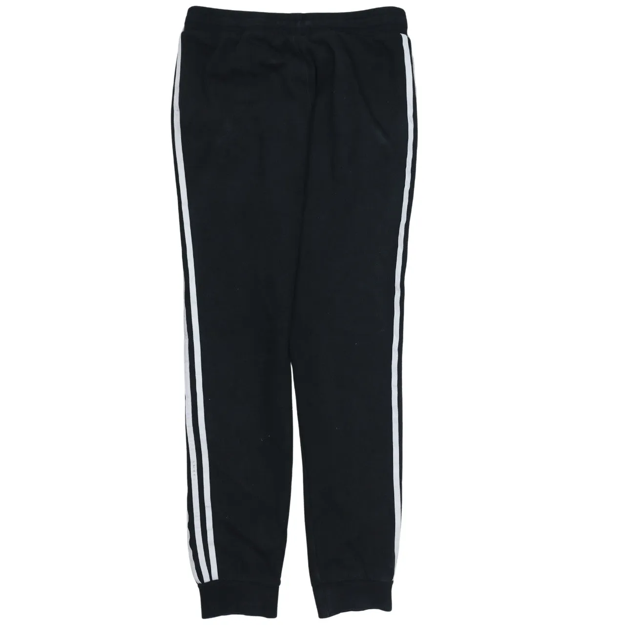 Adidas Black Joggers Women’s XLarge Trefoil Logo White Three Stripe Cuffed Sweatpants sold by Vintage Club product image thumbnail 2