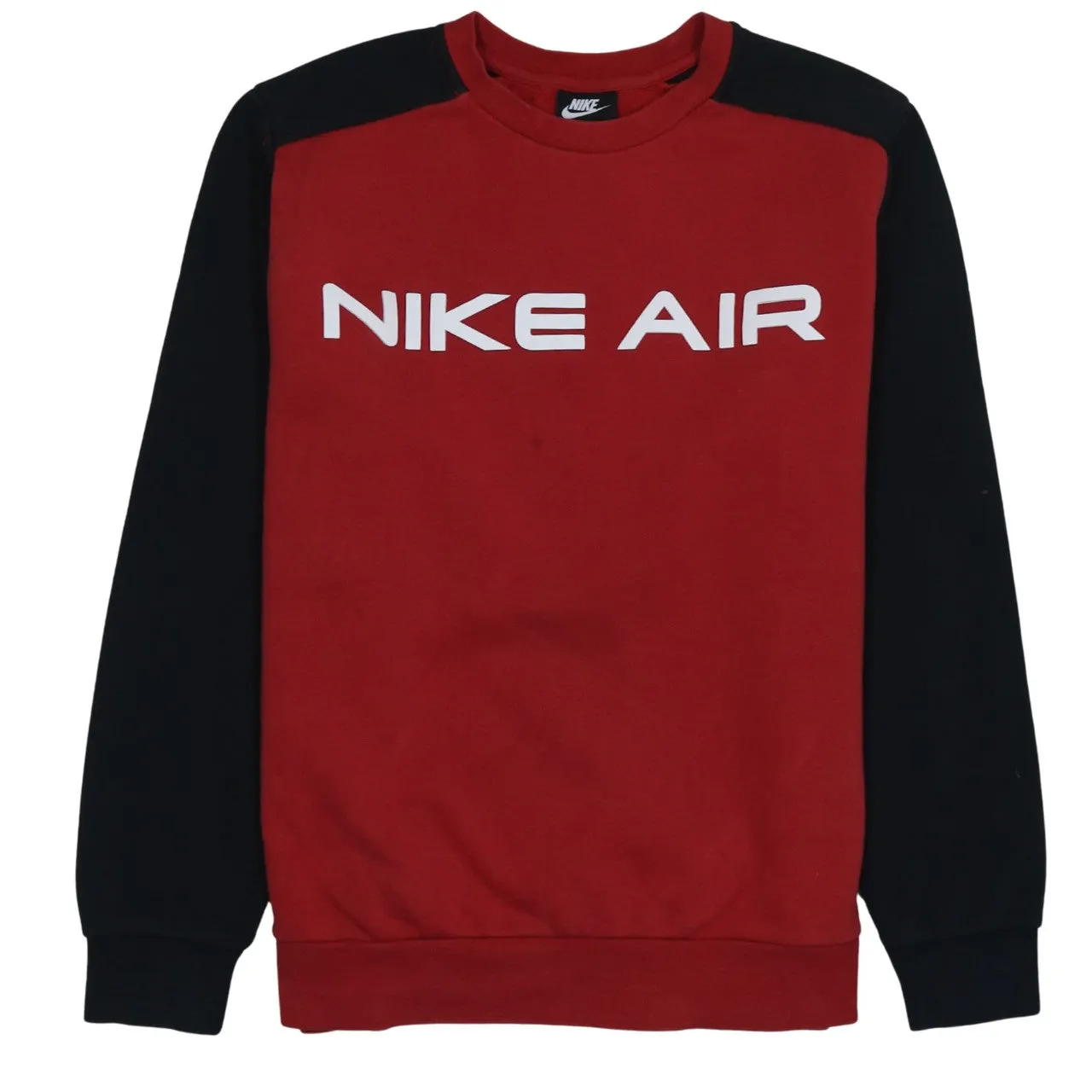 Nike Burgundy Red Sweatshirt Men's Medium Nike Air Printed Logo Crewneck Pullover sold by Vintage Club