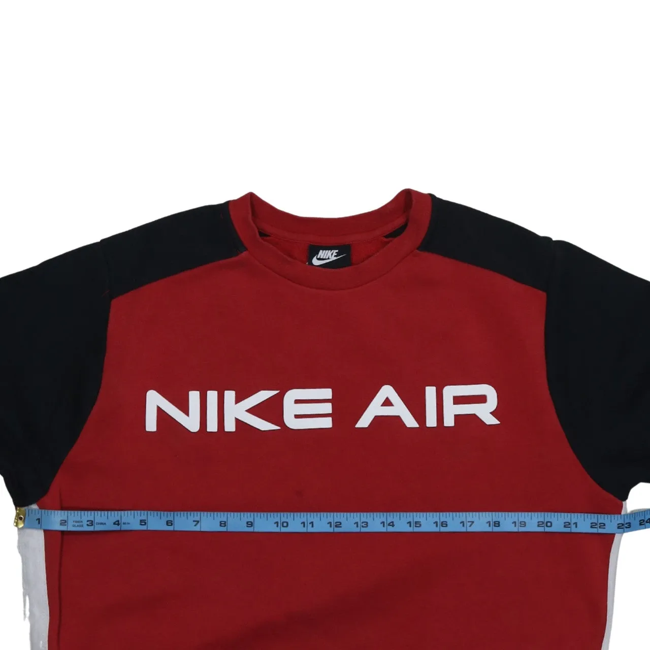 Nike Burgundy Red Sweatshirt Men's Medium Nike Air Printed Logo Crewneck Pullover sold by Vintage Club product image thumbnail 5