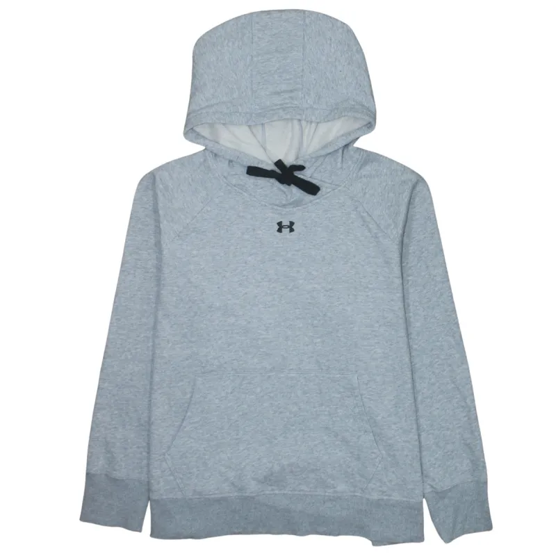 Under Armour Light Grey Hoodie Women's XXLarge Embroidered Logo Drawstring Front Pocket Sweatshirt made by Under Armour