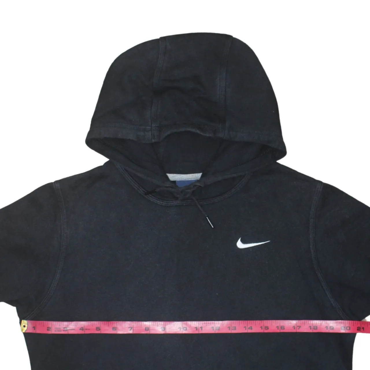 Nike Black Hoodie Men's Small Embroidered Swoosh Logo Front Pocket Pullover Sweatshirt sold by Vintage Club product image thumbnail 5