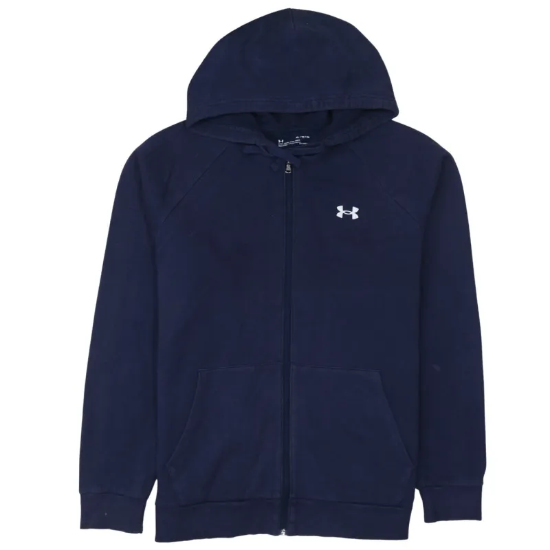Under Armour Navy Blue Hoodie Women’s XLarge Full Zip Embroidered Logo Front Pockets Sweatshirt sold by Vintage Club