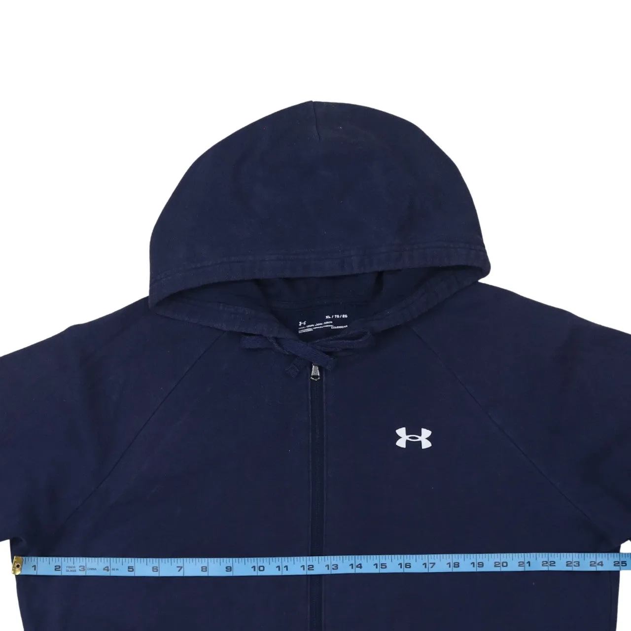 Under Armour Navy Blue Hoodie Women’s XLarge Full Zip Embroidered Logo Front Pockets Sweatshirt sold by Vintage Club product image thumbnail 5