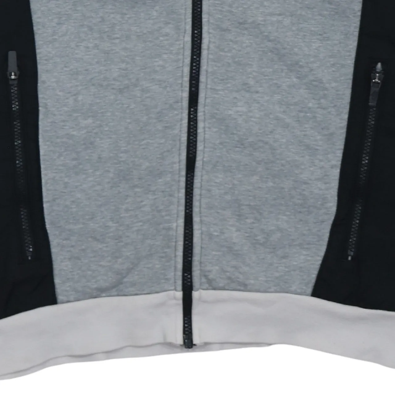 Nike White Grey Full Zip Hoodie Women’s Large Embroidered Logo Zip Pockets Sweatshirt sold by Vintage Club product image thumbnail 4