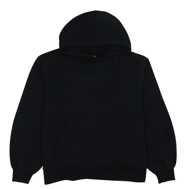 Adidas Black Hoodie Women’s Small Subtle Embroidered Logo Front Pocket Pullover Sweatshirt sold by Vintage Club