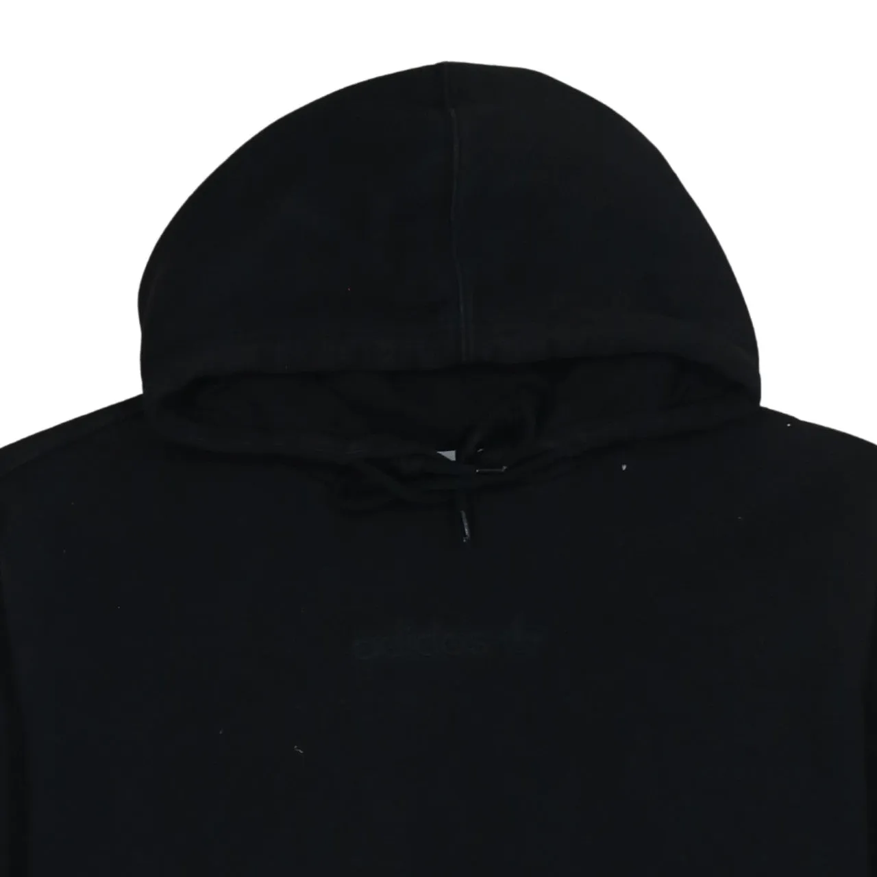 Adidas Black Hoodie Women’s Small Subtle Embroidered Logo Front Pocket Pullover Sweatshirt sold by Vintage Club product image thumbnail 3