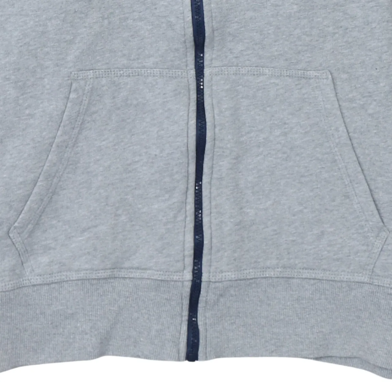 Nike Grey Full Zip Hoodie Women's Large Embroidered Chest Logo Split Pocket Sweatshirt sold by Vintage Club product image thumbnail 4