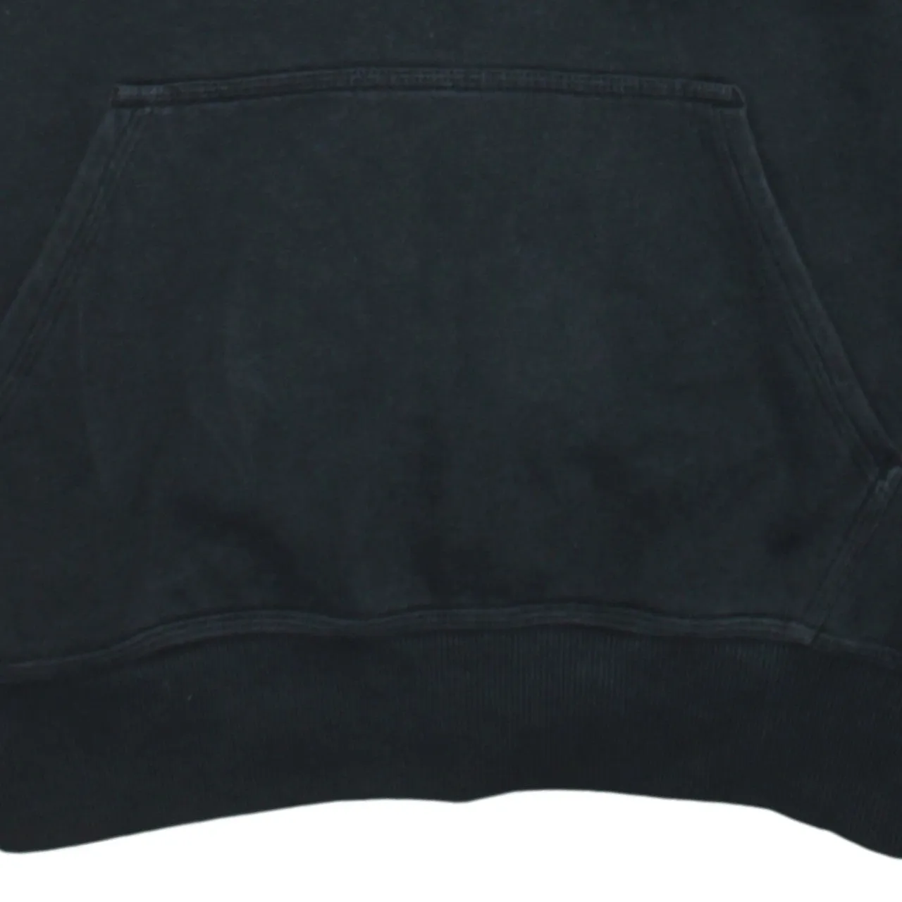 Champion Black Hoodie Women’s Medium Printed Script Logo Front Pocket Pullover Sweatshirt sold by Vintage Club product image thumbnail 4