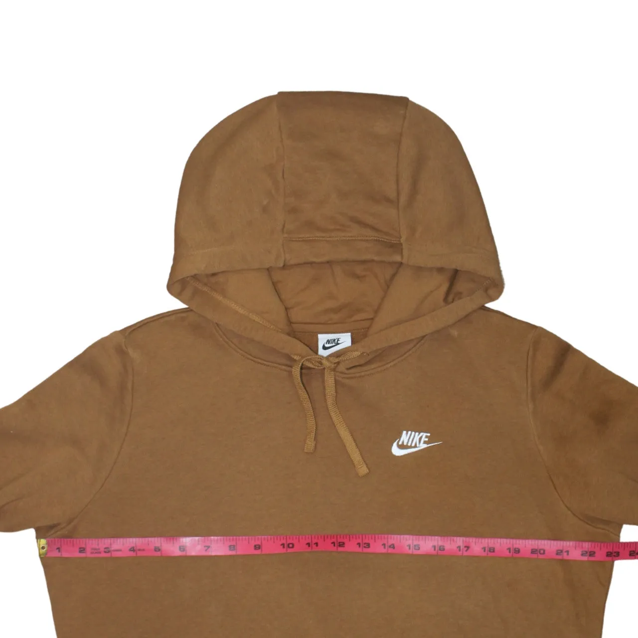Nike Brown Hoodie Men’s Medium Embroidered Swoosh Logo Drawstring Pullover Sweatshirt sold by Vintage Club product image thumbnail 5