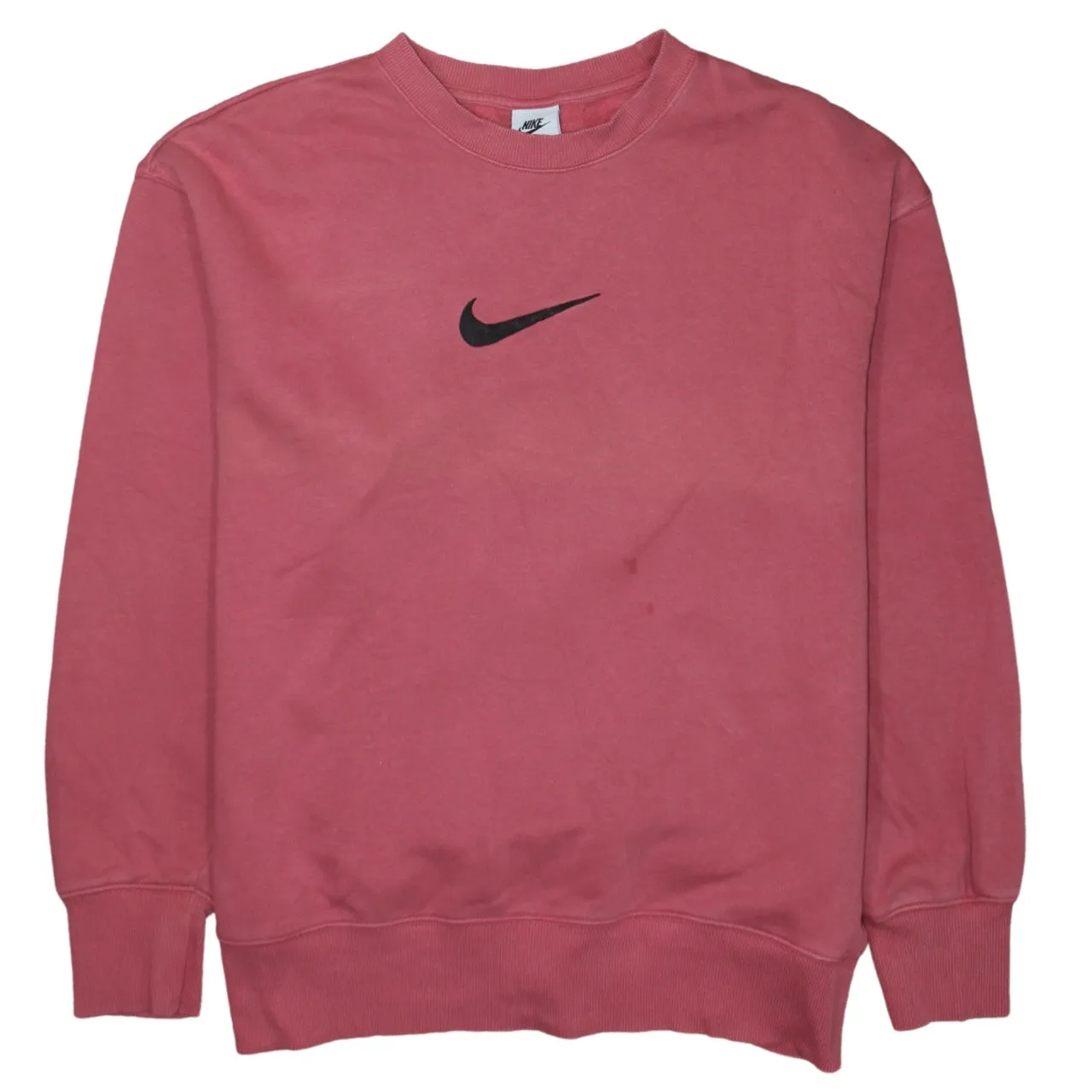 Nike Pink Sweatshirt Men's Small Printed Swoosh Logo Crewneck Pullover Jumper Top sold by Vintage Club
