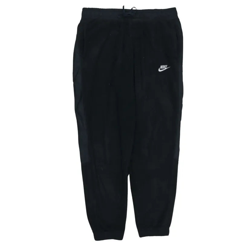 Nike Black Fleece Joggers Men’s Medium Embroidered Swoosh Elastic Waist Cuffed Sweatpants sold by Vintage Club