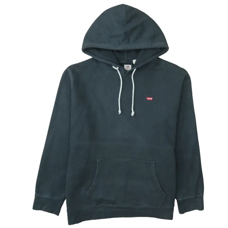 Levi's Black Hoodie Men's XLarge Small Red Tab Logo Drawstring Pullover Sweatshirt sold by Vintage Club