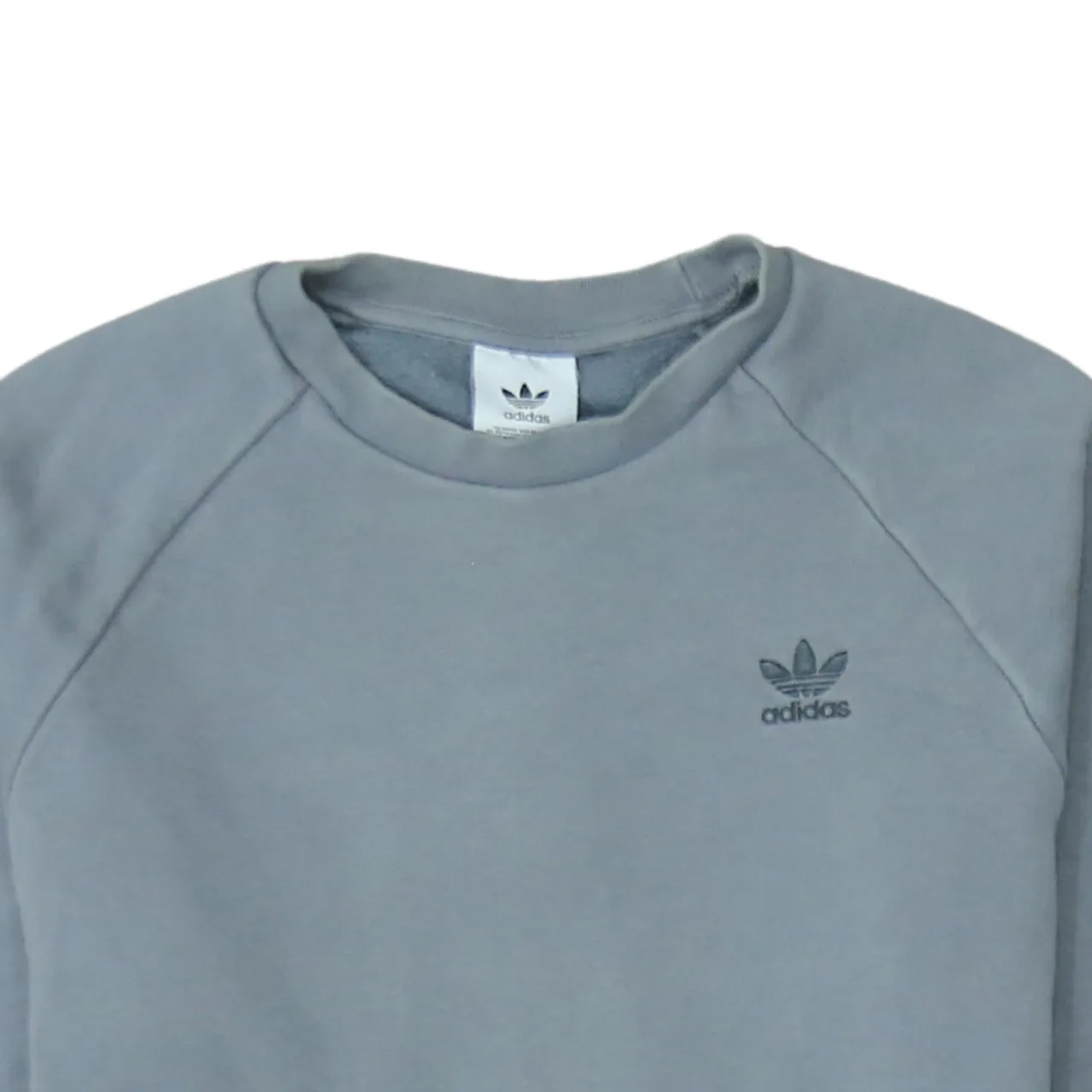 Adidas Grey Sweatshirt Men’s Small Trefoil Embroidered Logo Raglan Sleeve Pullover Jumper sold by Vintage Club product image thumbnail 3