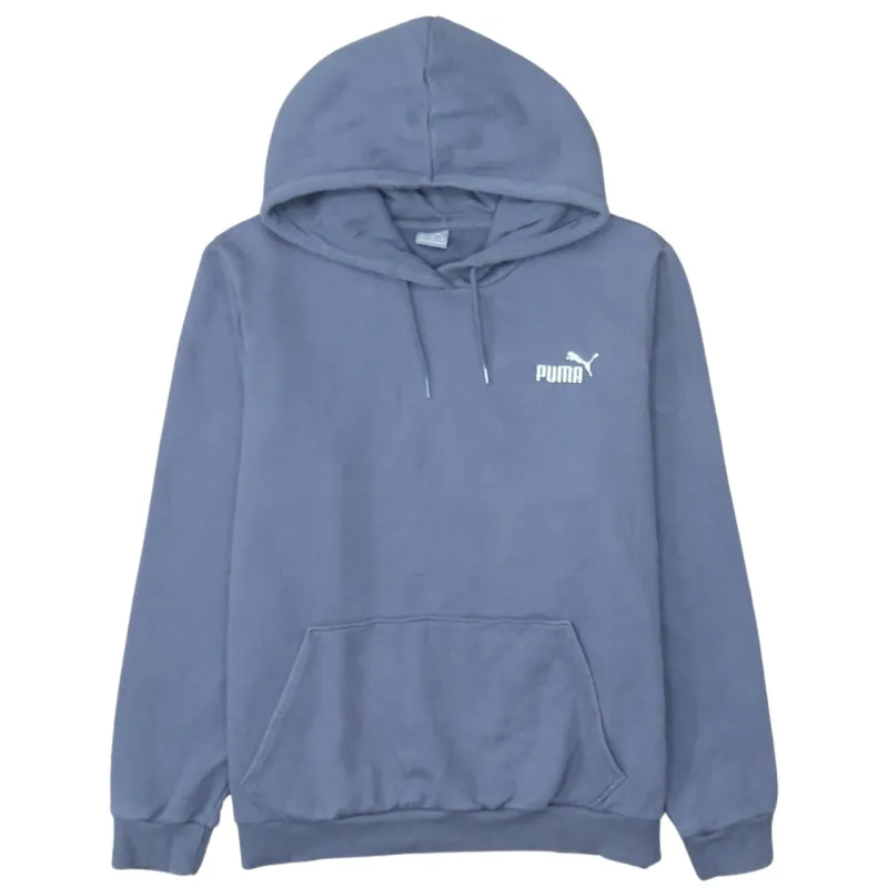 Puma Blue Hoodie Men’s XLarge Printed Chest Logo Drawstring Hood Front Pocket Sweatshirt made by Puma