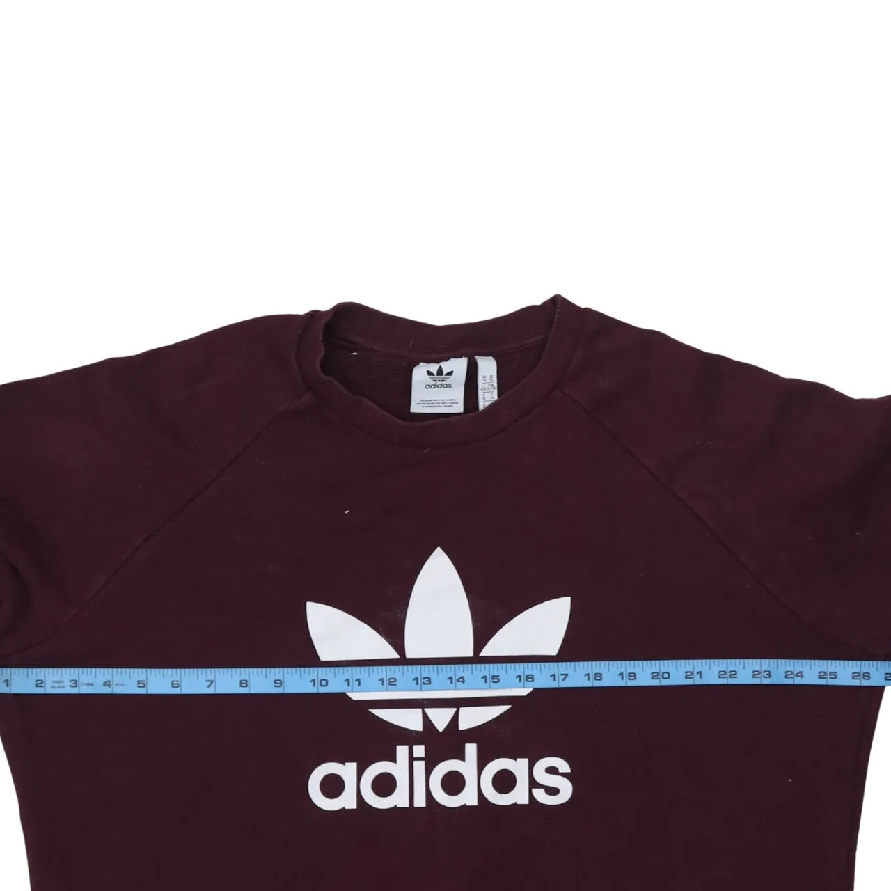 Adidas Burgundy Red Sweatshirt Men's XLarge Printed Trefoil Logo Crewneck Pullover Top sold by Vintage Club product image thumbnail 5
