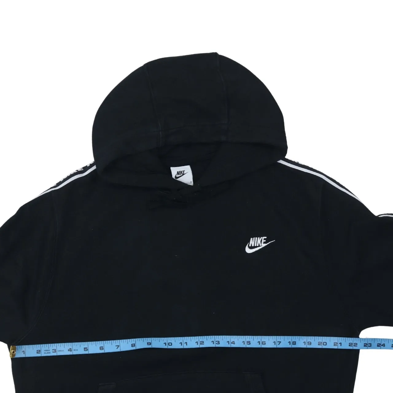 Nike Black Hoodie Men’s Medium Embroidered Swoosh Branded Sleeve Taping Pullover Sweatshirt sold by Vintage Club product image thumbnail 5