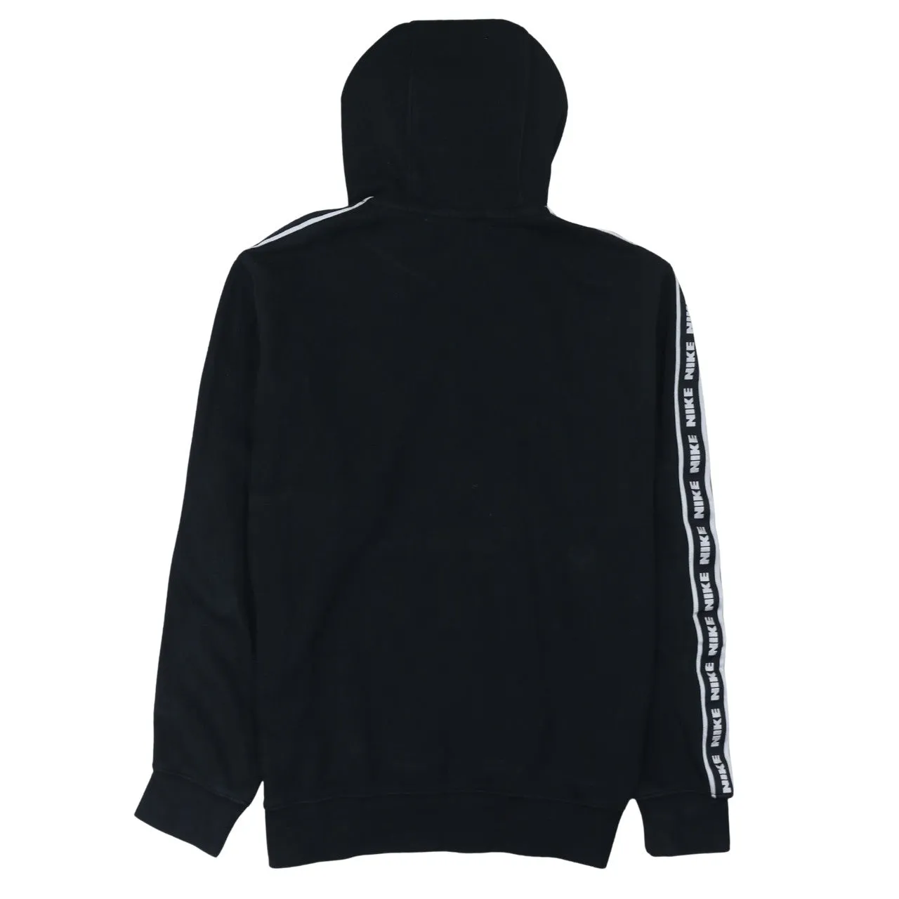 Nike Black Hoodie Men’s Medium Embroidered Swoosh Branded Sleeve Taping Pullover Sweatshirt sold by Vintage Club product image thumbnail 2