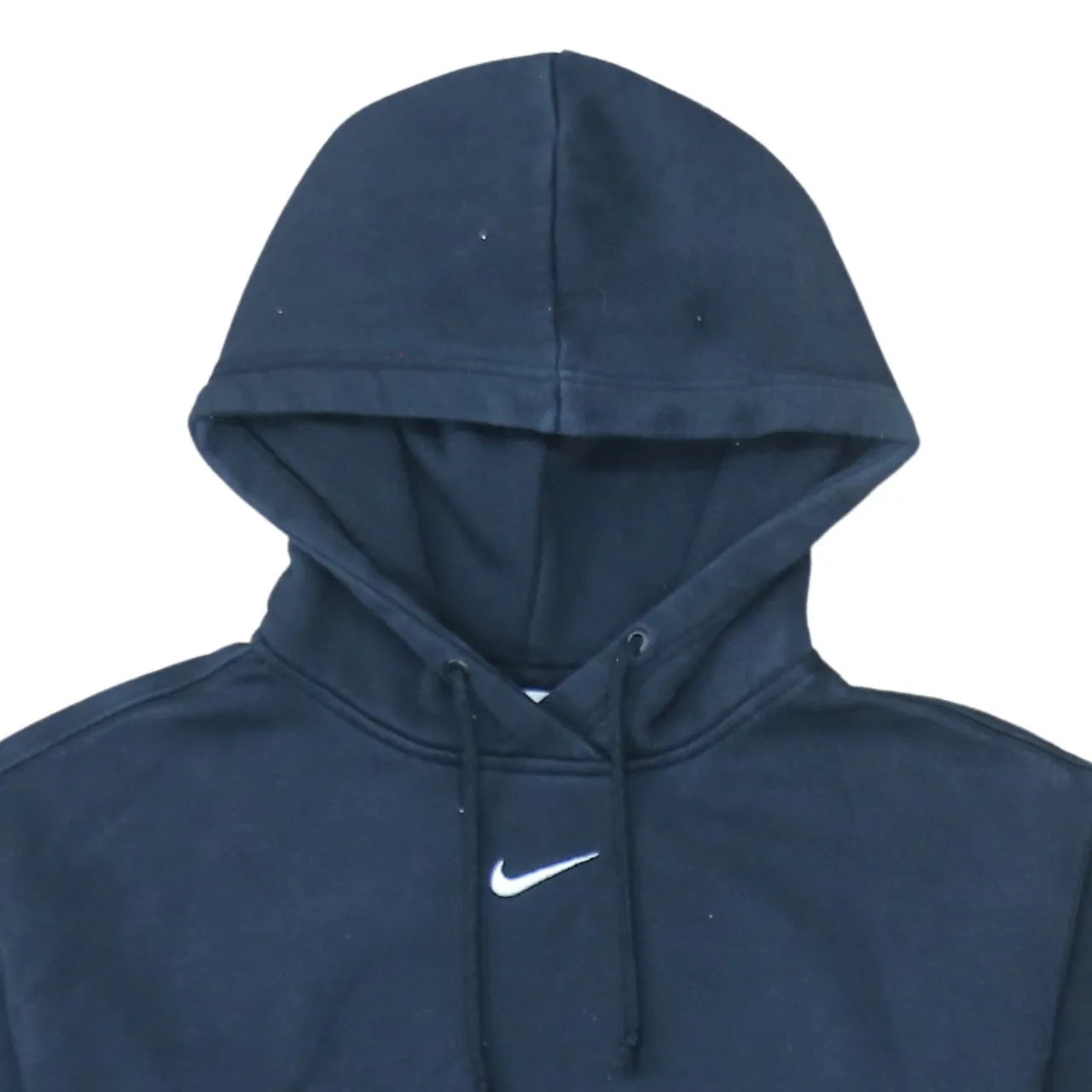Nike Black Hoodie Men’s Small Printed Swoosh Logo Drawstring Hood Pullover Sweatshirt sold by Vintage Club product image thumbnail 3